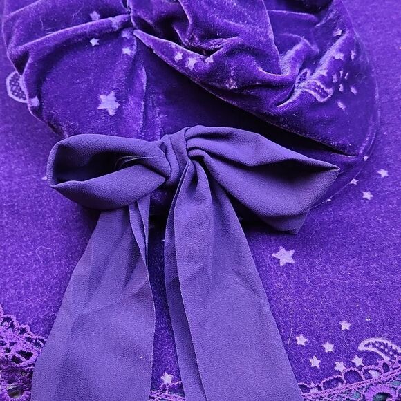 🔸️NWT Purple Velvety Witch Hat - Picture 5 of 10